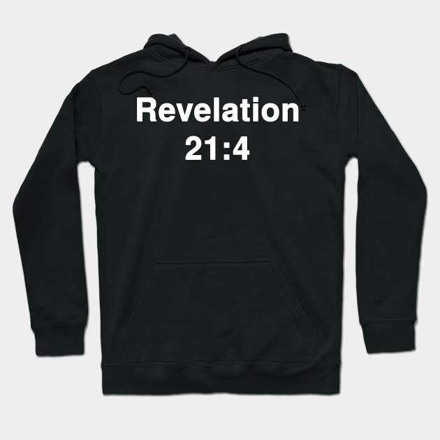 Revelation 21:4  Title Typography Hoodie by Holy Bible Verses